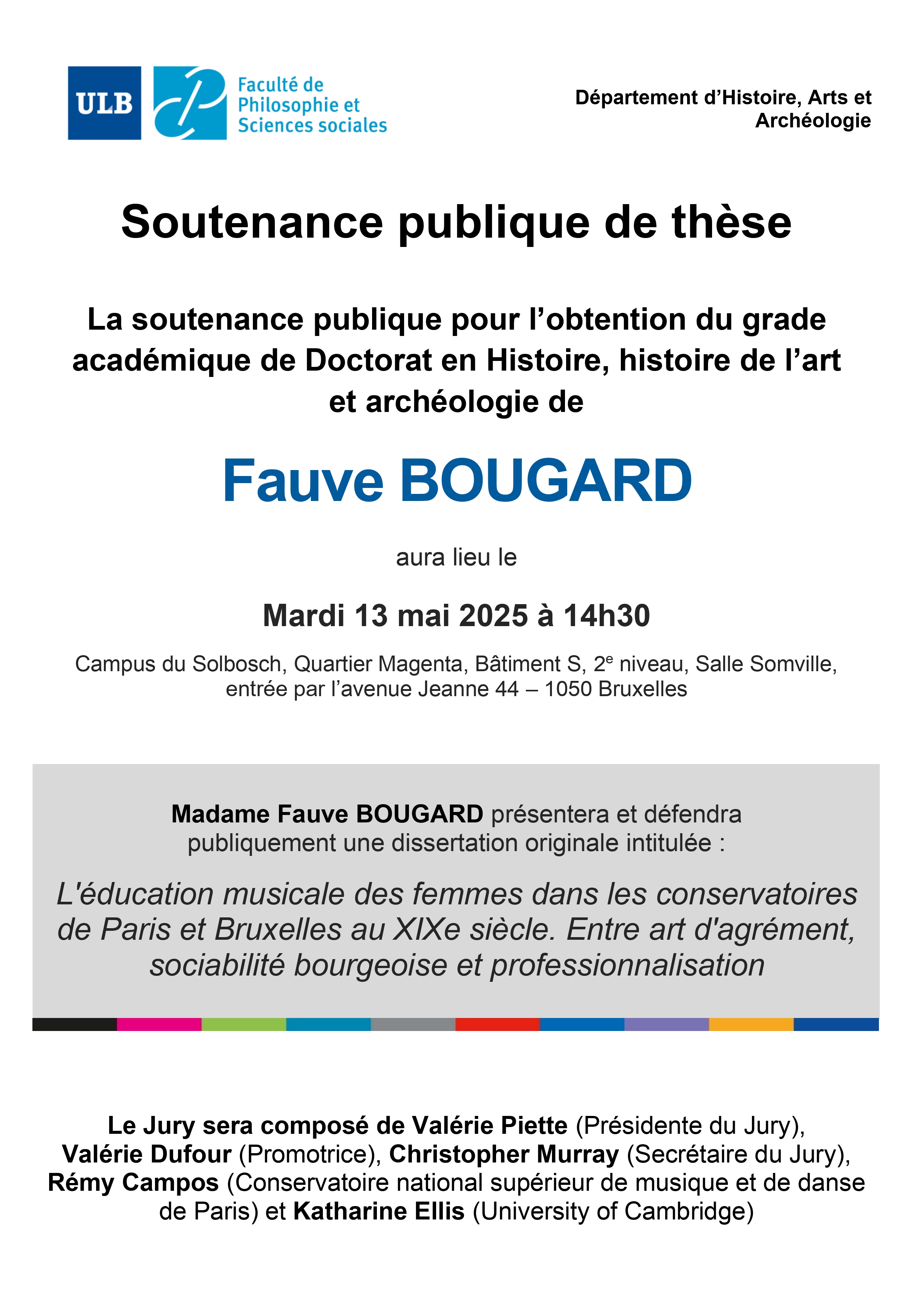 Soutenance de Fauve Bougard