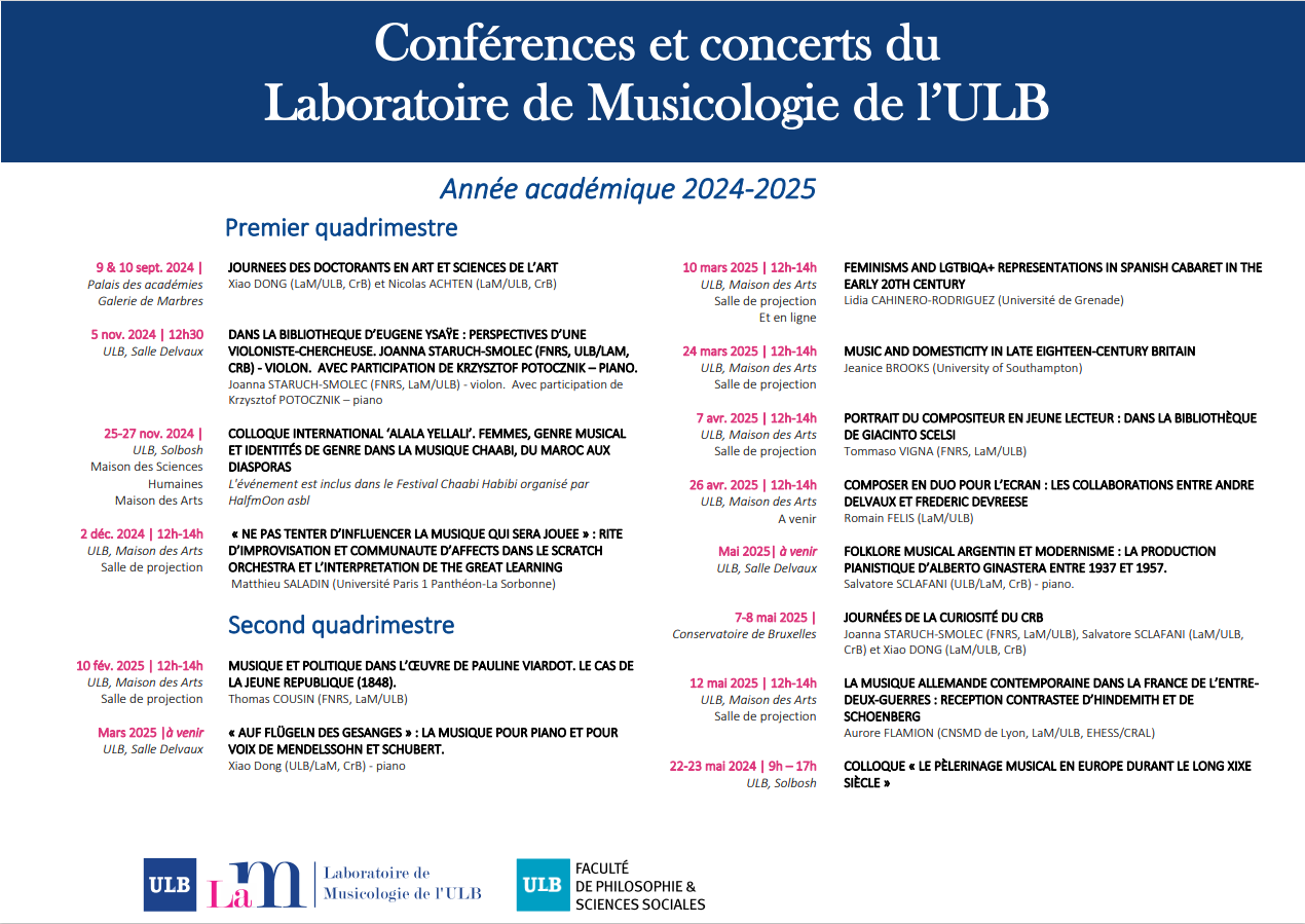 Conférences et concerts LAM